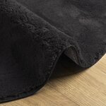 vidaXL Tapis Noir 100x200 cm Polyester Antidérapant