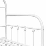 vidaXL Cadre de lit de jour avec tête de lit Blanc 75 x 190 cm Acier