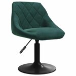 vidaXL Chaises pivotantes à manger lot de 4 vert foncé velours