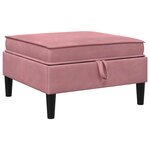 vidaXL Ensemble de meubles pour le salon 4 Pièces Rose Velours