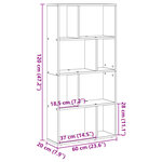 vidaXL Bibliothèque chêne fumé 60x20x120 cm bois d'ingénierie