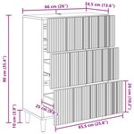 vidaXL Armoire à tiroirs 66 x 34 5 x 90 cm Bois d'ingénierie