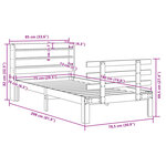 vidaXL Cadre de lit avec tête de lit sans matelas 75x190 cm