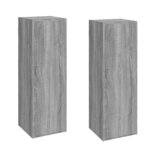 vidaXL Meubles TV 2 Pièces Sonoma gris 30 5x30x90 cm Bois d'ingénierie