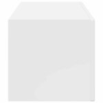 vidaXL Meuble TV mural Montage mural Blanc Brillant 60 x 31 x 29.5 cm