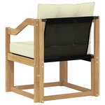 vidaXL Canapé d’extérieur Bois d'Acacia Massif Blanc et crème