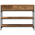 vidaXL Table Console avec tiroir Bois ancien 100 x 25 x 75 cm