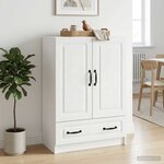 vidaXL Buffet Blanc 66 x 34 5 x 92 cm Bois d'ingénierie