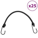 vidaXL Cordes élastiques avec bandes réfléchissantes et crochets 25Pièces