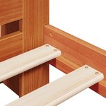 vidaXL Lit bibliothèque sans matelas cire marron 160x200 cm pin massif