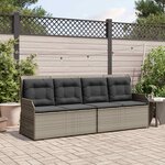 vidaXL Banc de jardin Gris polyrotin