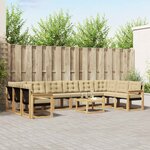 vidaXL Ensemble de canapés d'extérieur 11 pc Blanc et Beige