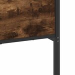 vidaXL Cadre de lit en métal sans matelas chêne fumé 180x200 cm
