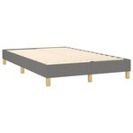 vidaXL Sommier à lattes de lit avec matelas Gris foncé 120x200cm Tissu