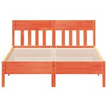 vidaXL Cadre de lit sans matelas cire marron 120x190cm bois pin massif