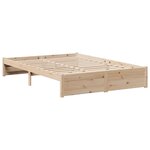 vidaXL Lit bibliothèque sans matelas 160x200 cm bois massif de pin
