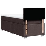vidaXL Sommier à lattes de lit avec matelas Marron foncé 100x200 cm