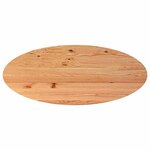 vidaXL Table à manger marron clair bois de chêne massif ovale