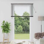 vidaXL Store de Fenêtre avec des rideaux Autre Noir 80 x 130 cm Aluminium