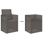 vidaXL Chaises de jardin salle à manger 2 Pièces Gris clair PP