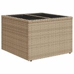 vidaXL Salon de jardin avec coussins 10 Pièces beige résine tressée