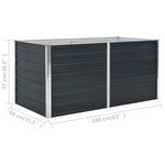 vidaXL Jardinière surélevée Anthracite 160x80x77 cm Acier galvanisé