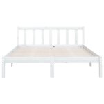vidaXL Cadre de lit sans matelas blanc bois de pin massif