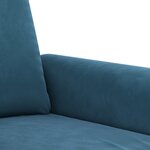 vidaXL Ensemble de canapés 2 Pièces avec coussins bleu velours