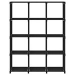 vidaXL Étagère d'affichage 12 cubes Noir 103x30x141 cm Tissu