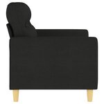 vidaXL Canapé à 2 places Noir 120 cm Tissu