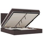 VidaXL Cadre de lit ottoman avec matelas marron foncé 200x200 cm tissu
