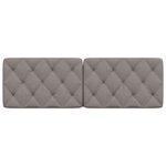 vidaXL Coussin de tête de lit taupe 160 cm tissu
