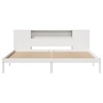 vidaXL Lit bibliothèque sans matelas blanc 200x200 cm bois pin massif