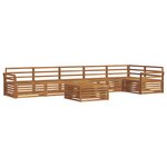 vidaXL Ensemble de canapés d'extérieur 7 pc Naturel