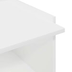 vidaXL Table basse Blanc 50 5 x 50 x 33 cm Bois d'ingénierie