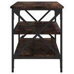 vidaXL Meuble TV Chêne fumé 100x40x50 cm Bois d'ingénierie