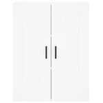 vidaXL Buffet haut Blanc 69 5x34x180 cm Bois d'ingénierie