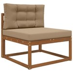 vidaXL Coussin de canapé d'extérieur 2 Pièces Taupe Polyester