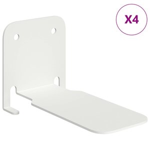 vidaXL Étagère Flottante Invisible 4 pc Blanc 6 x 11 x 6 5 cm