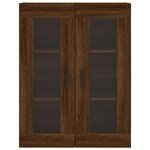 vidaXL Buffet haut Chêne marron 69 5x34x180 cm Bois d'ingénierie