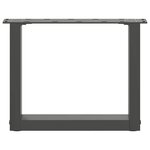 vidaXL Pieds de table basse en U 2 pièces Anthracite 30 x (30-31) cm Acier
