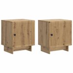 vidaXL Cabinet de chevet 2 pièces Chêne artisanal 43 x 34 5 x 50 cm