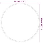 vidaXL Miroir mural Argenté Ø 40 cm Rond