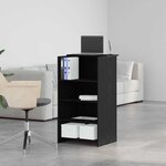 vidaXL Bureau de réception noir 55x50x103 5 cm bois d'ingénierie