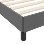 vidaXL Lit à ressorts avec matelas Gris foncé 160 x 200 cm tissu