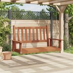 vidaXL Banc de balançoire de jardin chaînes en métal bois massif sapin