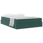 vidaXL Lit avec rangement et matelas Vert foncé 140 x 190 cm Velours