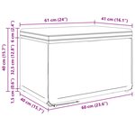 vidaXL Tabouret Taupe 61 x 41 x 40 cm Tissu et bois stratifié