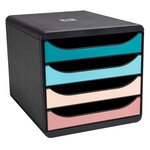 Module De Classement Big Box 4 Tiroirs Skandi - Couleurs Assorties - Exacompta