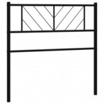 vidaXL Tête de lit métal noir 100 cm
